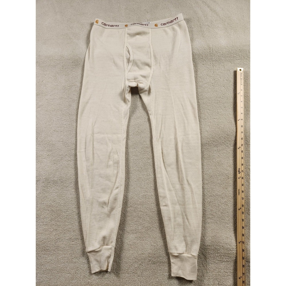 Carhartt K57 Thermal Long Johns Pants Mens Large Tall Cream USA Made